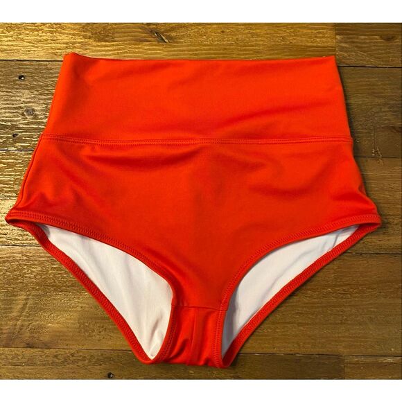 Victoria’s Secret PINK XS active high waist shorty red bikini bottom swimwear - Picture 1 of 6